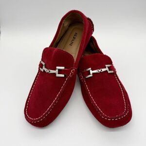 Alfani Red Suede Horsebit Loafer Driving Moccasins Shoes "Merry" Mens Size US 9M